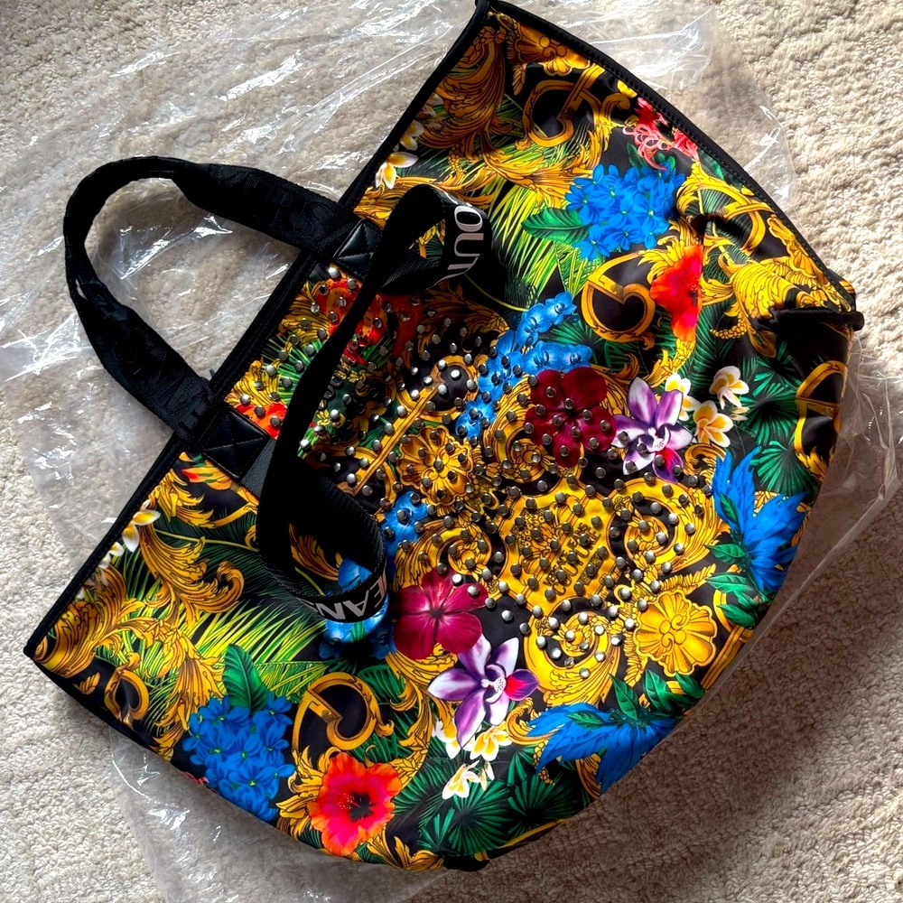 EUC Versace Multicolor Shopper Tote